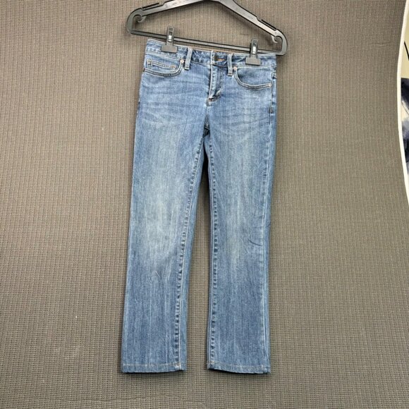 Lands End Womens Petite Straight-Leg Jeans Size 2 blue - Picture 1 of 12